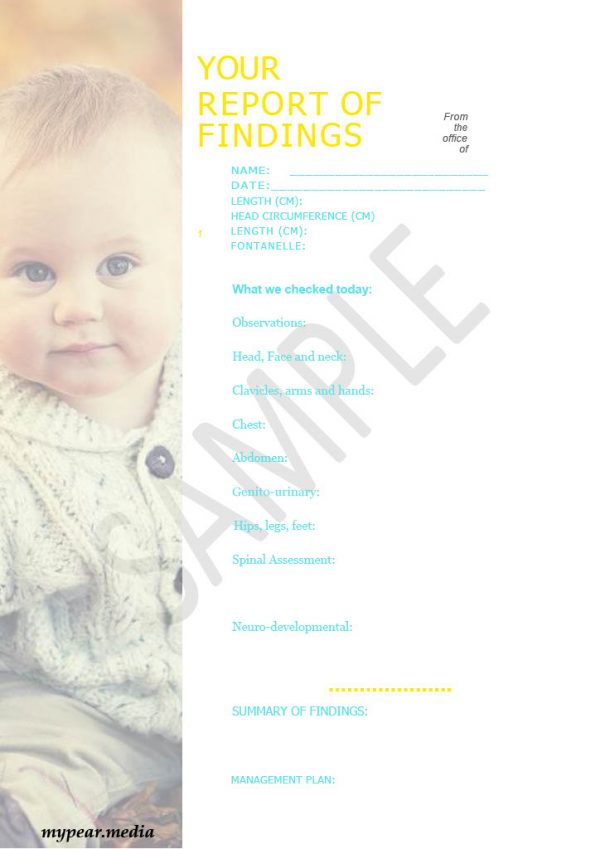 Infant report of findings