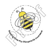 Buzzing round chiropractic Sticker